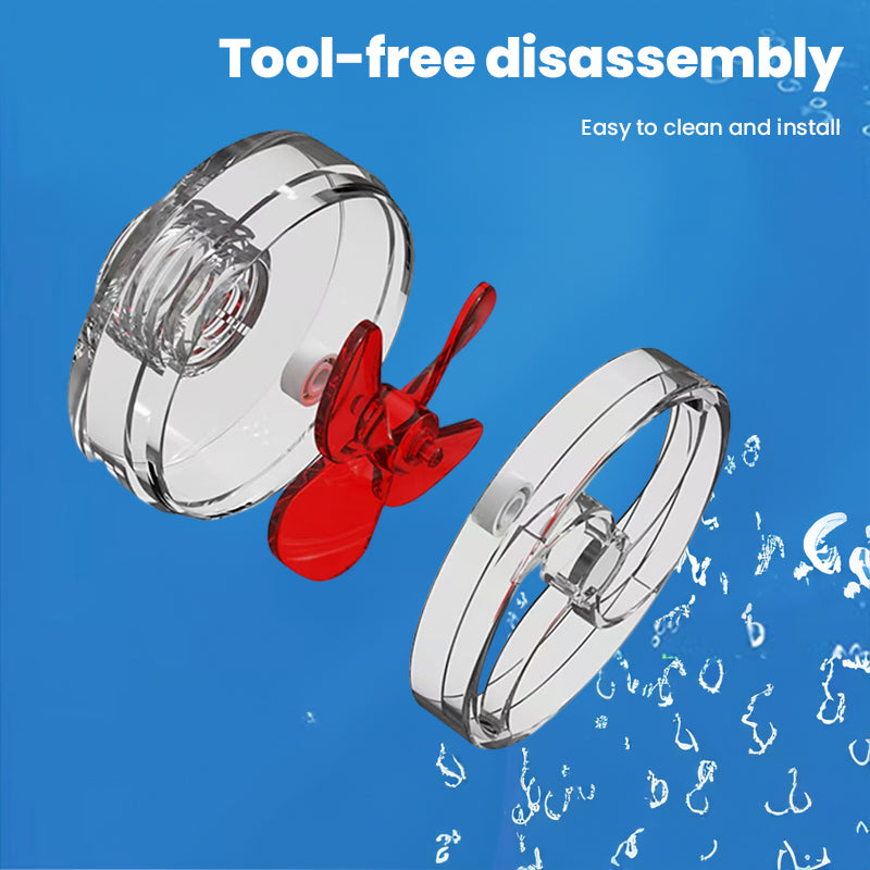 4-Blade Auto-Rotating Fan Kit for Fish Tank Outlet - Clover Accessories, Aquarium Filter Screen Add - ons