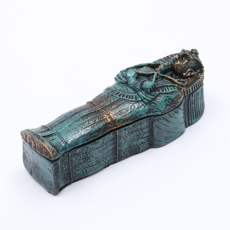 Mummy coffin fish tank resin ornaments