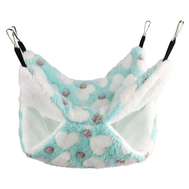 1PC Winter Warm Double-Layer Hammock Small Pet Hammock Suspended Squirrel Sleeping Bag Pet Supplies Hamster Hammock