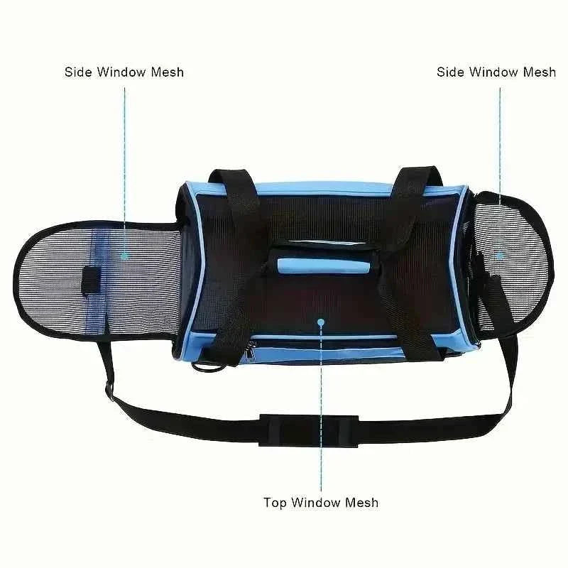 Portable Cat Travel Carrier – Breathable Mesh Pet Handbag