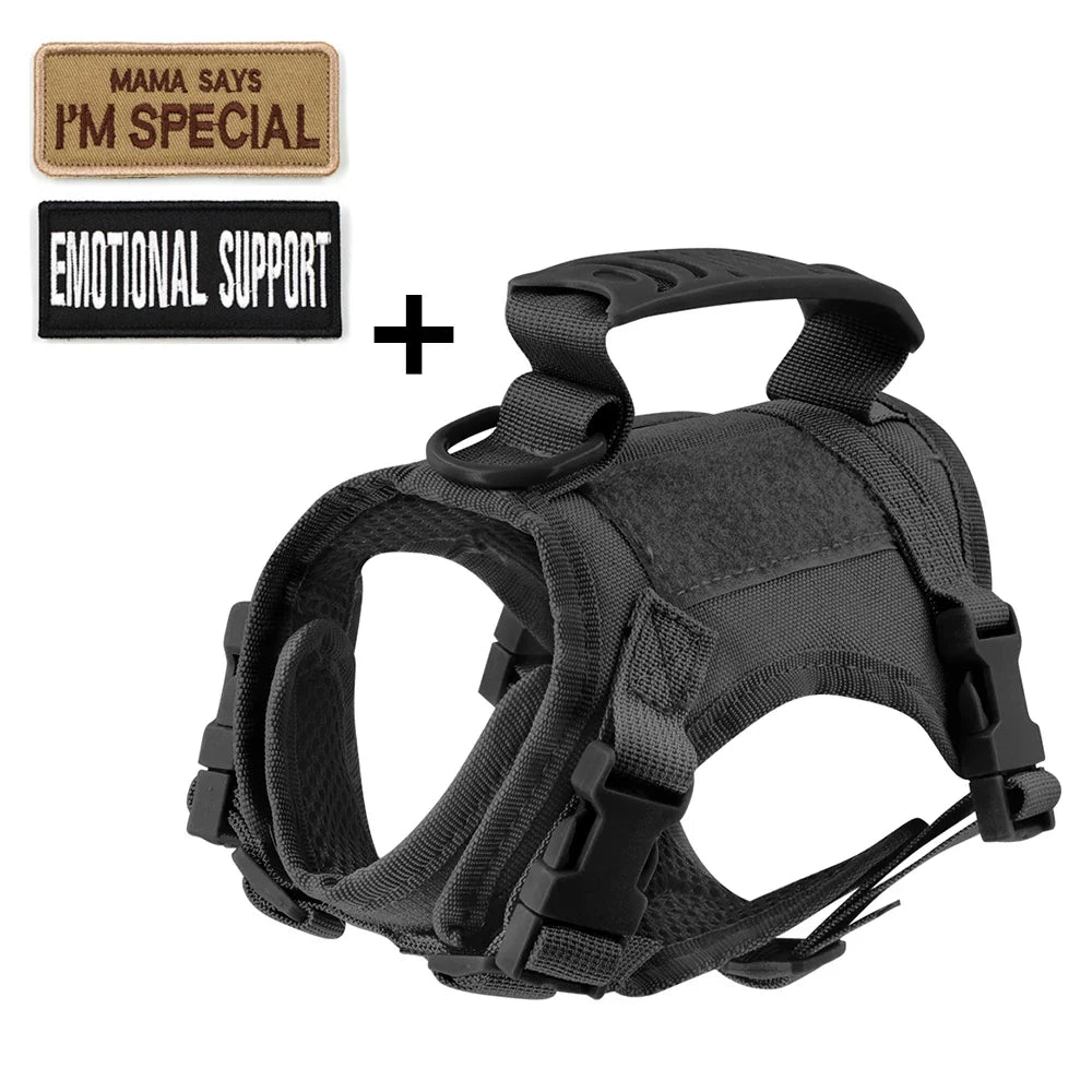 Tactical Cat Harness with 2 Patches Stickers Vest Harnesses