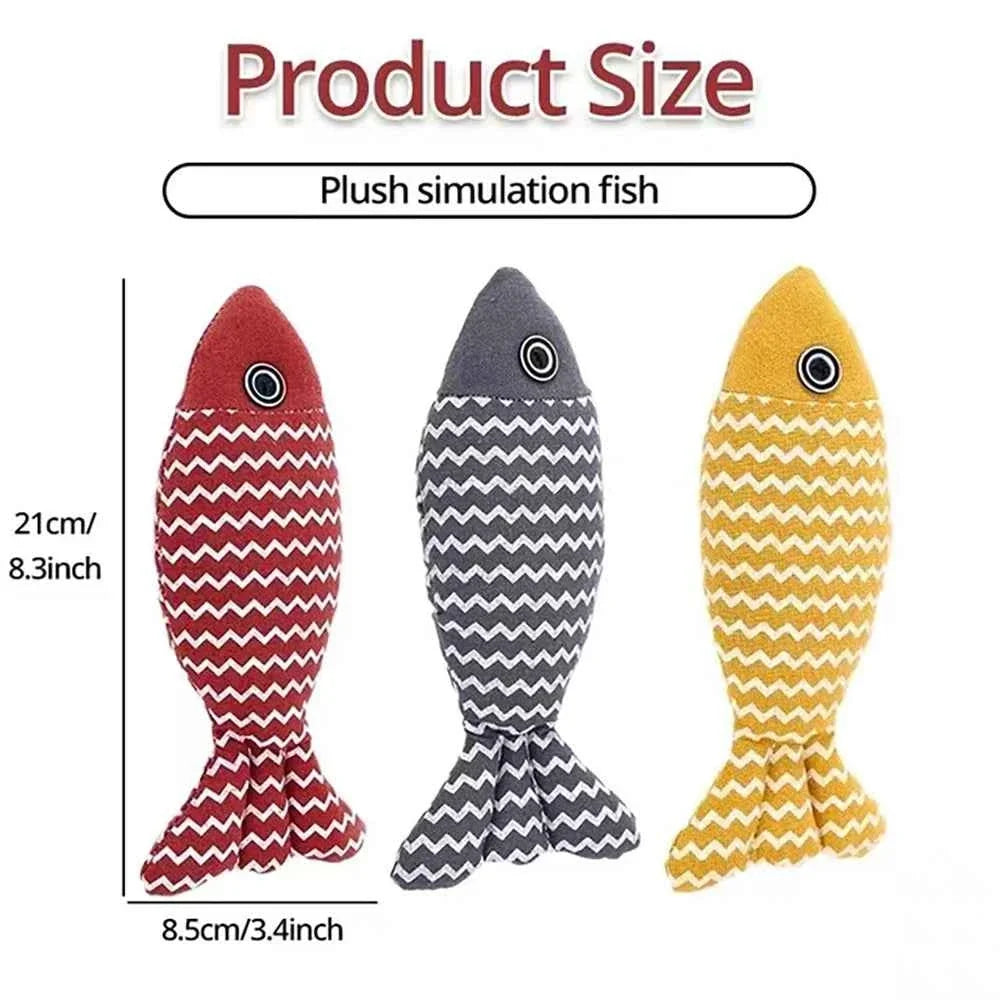 Catnip Fish Toy – Interactive Plush Simulation Fish for Cats & Kittens