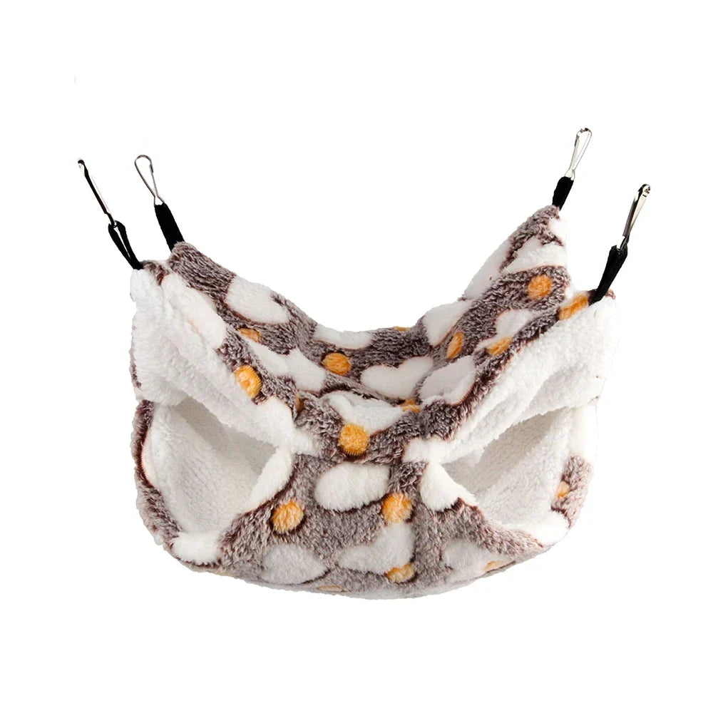 1PC Winter Warm Double-Layer Hammock Small Pet Hammock Suspended Squirrel Sleeping Bag Pet Supplies Hamster Hammock