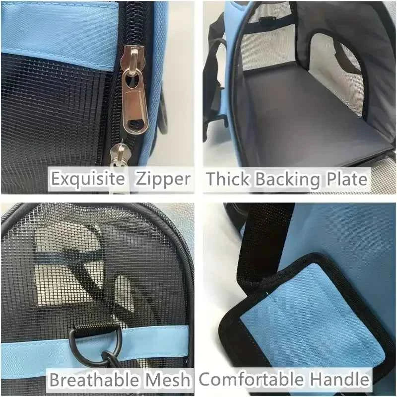 Portable Cat Travel Carrier – Breathable Mesh Pet Handbag