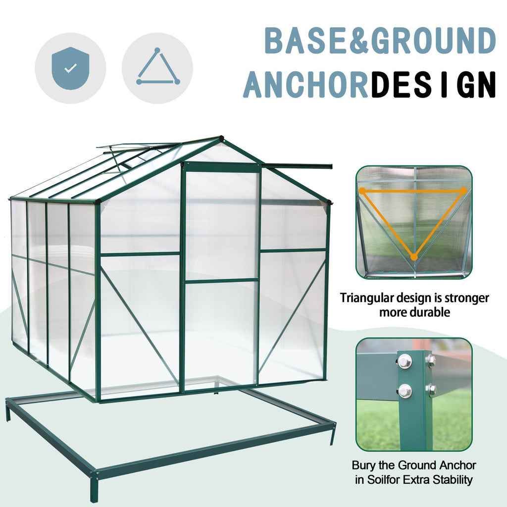 Educational 6' x 8' Polycarbonate Greenhouse Instructional Size 48 square feet– Hands-On Plant Science, STEM, Agriculture &amp; 4-H Gardening