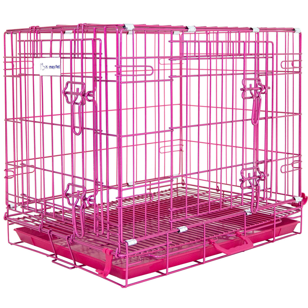 24-42" Collapsible Pink Dog Crate RED24-42