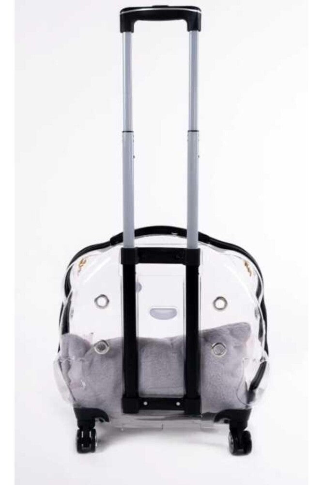 Pet Pretty Clear Rolling Pet Carrier for Cats
