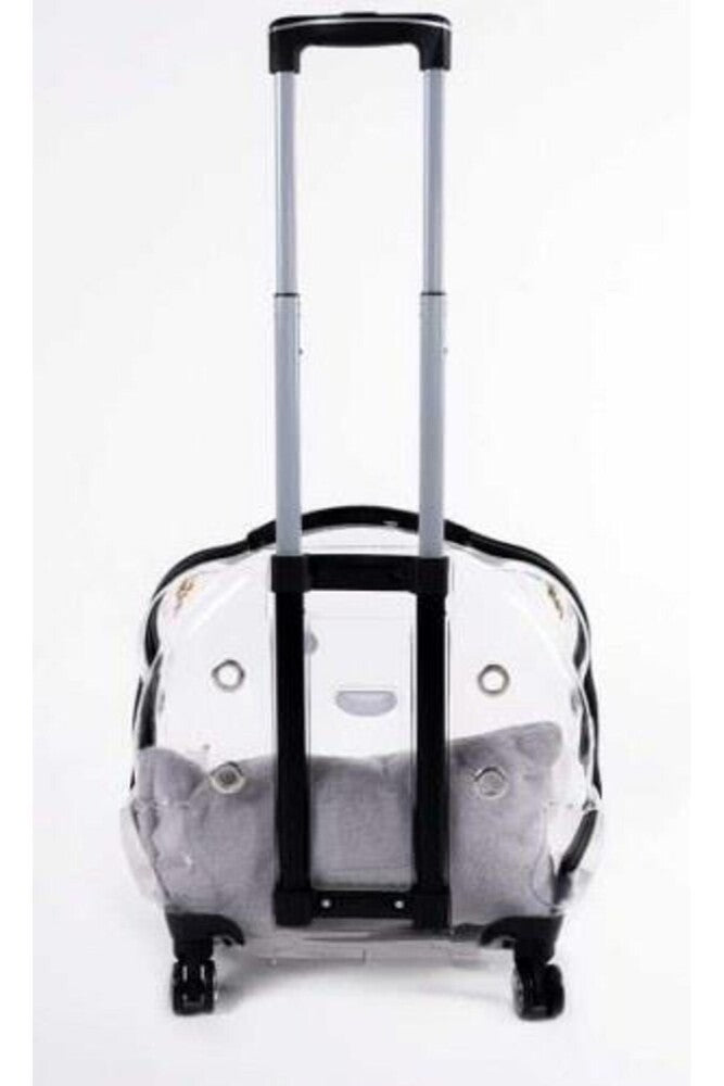 Pet Pretty Clear Rolling Pet Carrier for Cats